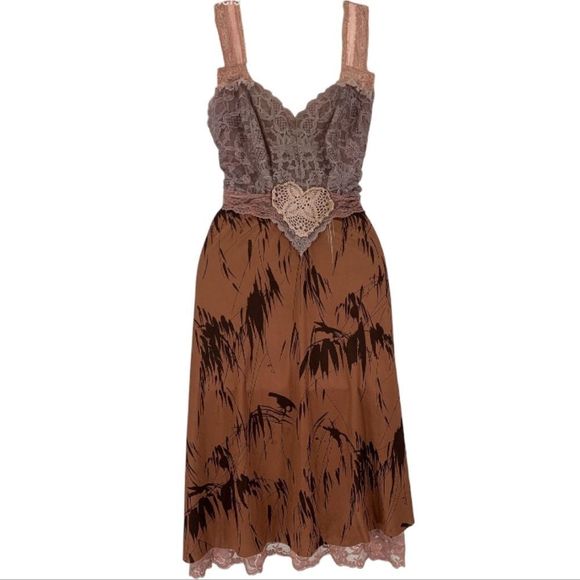 HANDMADE Vintage 60s Lace Dress Crochet Detail Size XS - One of a kind - Picture 1 of 4